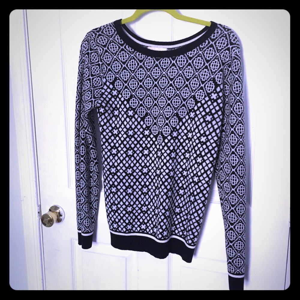 Black and white sweater